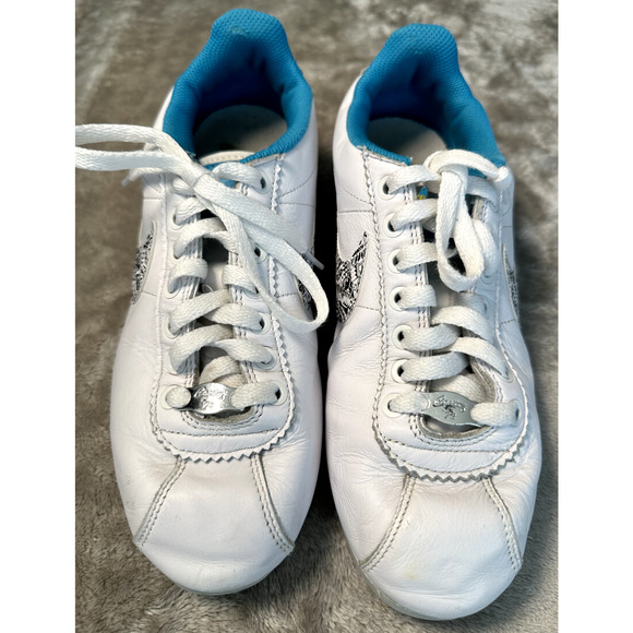 Nike Cortez '72 ‘N7’ White Leather Blue Athletic Sneakers Size 10 CJ1154-100 - Picture 1 of 9